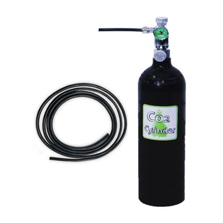 UMEGA ชุดถังอลูมิเนียม CO2 พร้อมเรกูเลเตอร์ i-584 &amp; สาย ขนาด 1 ลิตร DC-A24 (พร้อมCO2เต็มถัง,สำหรับต้นไม้น้ำ)