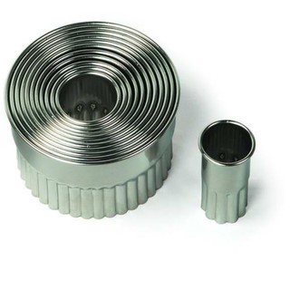 HK Round Fluted Stainless Cutter 12 pcs (2019B, 152203)