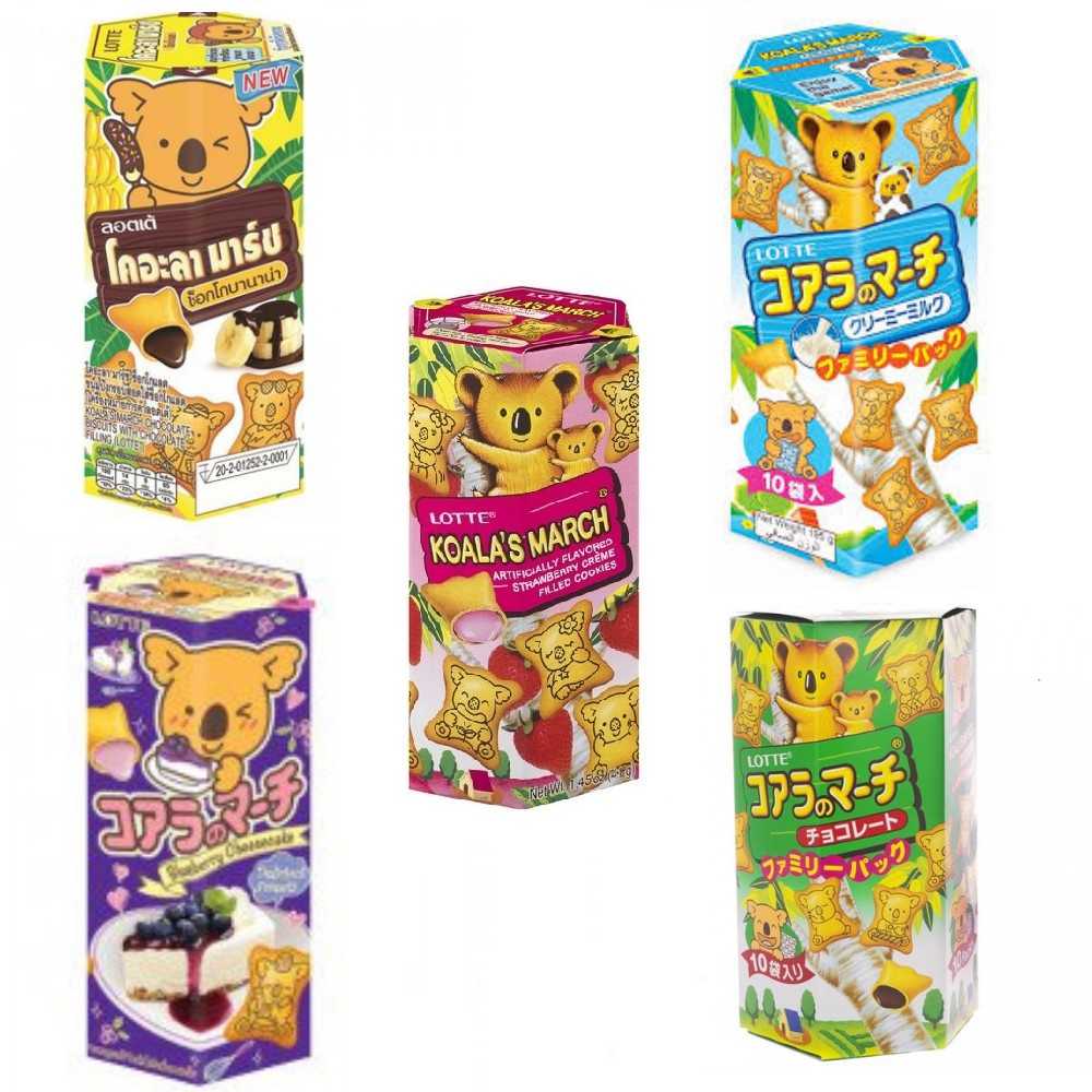 Koala's March โคอะลามาร์ช ช็อกโกแลต สตรอเบอร์รี่ กล่องใหญ่ กล่องเล็ก โคอะล่า