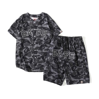 BAPE 88 Camouflage JERSEY Baseball Shirt