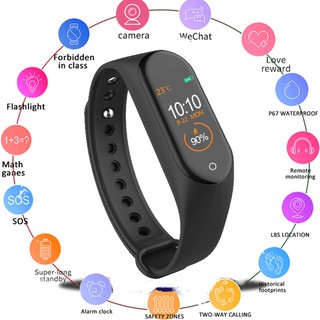 M4 Band [COD] SmartWatch นาฬิกาอัจฉริยะ สมาร์ทวอทช์ จอสัมผัส นับแคลอรี่ เมนูภาษาไทย นาฬิกาออกกำลังกาย แจ้งเตือนไลน์