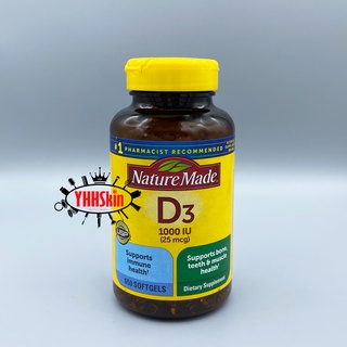 Nature Made D3 ( 650 เม็ด ) วิตามิน D3 1000IU (25mg)