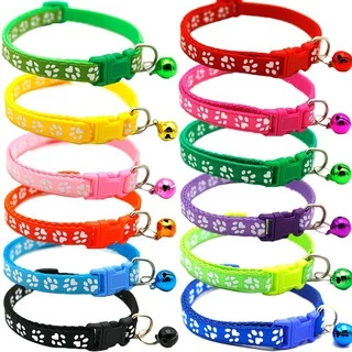 ปลอกคอแมว ปลอกคอสัตว์เลี้ยง ปรับความยาวได้หลายสี เหมาะสำหรับแมวทุกสายพันธุ์และสุนัขตัวเล็ก