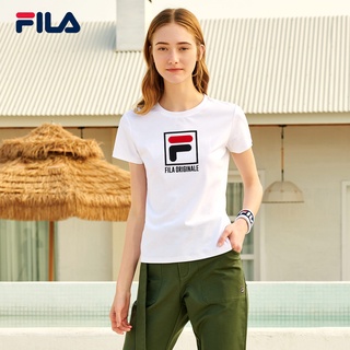 เสื้อคู่ - FILA Fila อย่างเป็นทางการของผู้ชายแขนสั้นเสื้อยืดสบาย ๆ ฤดูร้อนสบาย ๆ แฟชั่นใหม่คู่คอกลม