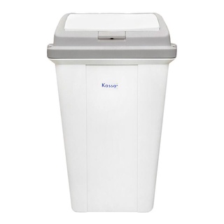 ถังขยะเหลี่ยมฝากดสปริง รุ่น PN6046 ขนาด 45 ลิตร สีขาว ถังขยะ Spring-loaded Square Trash Can Model PN6046 Size 45 Liters