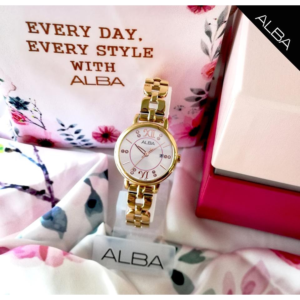 นาฬิกาข้อมือ Alba Pinkgold รุ่น AH7N72X1 AH7N72X AH7N72