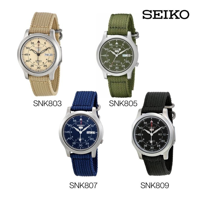 🔥ลดเพิ่ม 330 ใส่โค้ด INCZ8H3🔥 Seiko 5 Sport Automatic SNK809K2,SNK805K2,SNK803K2,SNK807K2