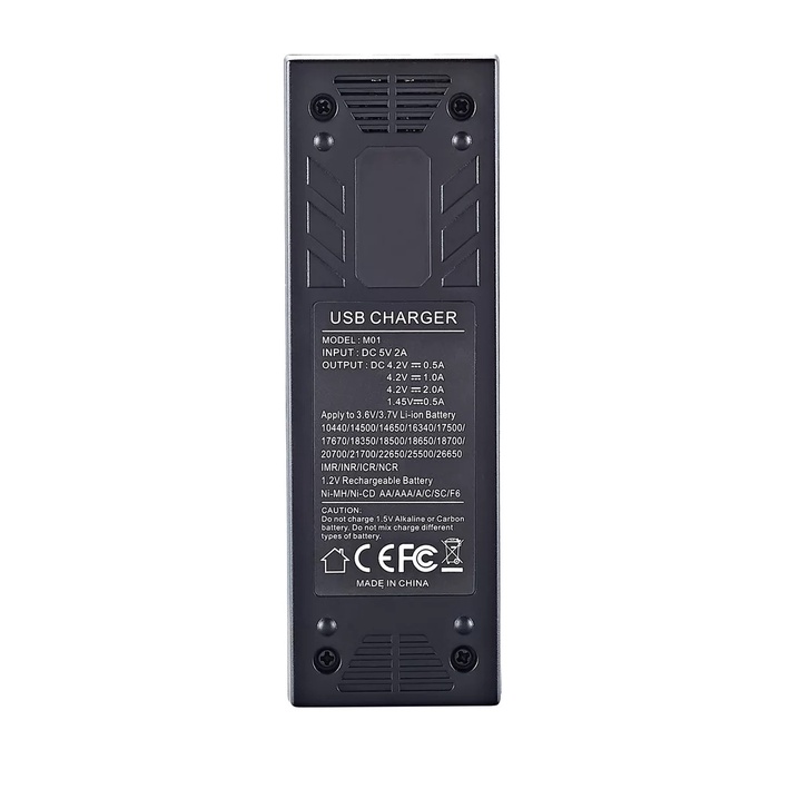 Bmax เครื่องชาร์จถ่าน 1 ช่อง ชาร์จไว ตัดไฟเอง รองรับถ่าน AA / AAA 18650 26650 21700 10440 14500 16340 26500 - Battery Charger