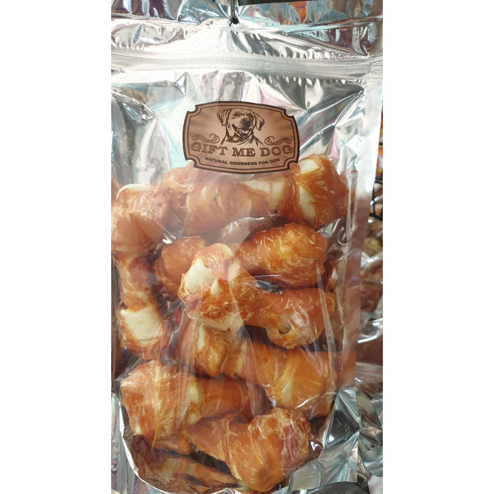 ขนมหมาแมว ไก่พันกระดูก 4 นิ้ว ขนาด 300 กรัม (ไม่ใส่สารกันบูด)