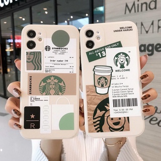 เคสโทรศัพท์มือถือ TPU นิ่ม ขอบตรง พิมพ์ลายตั๋วกาแฟ สําหรับ OPPO A76 A36 A55 A16 A74 A95 A73 A94 A93 A54 A31 A91 A5 A9 2020 A15 A15S A53 A33 A52 A92 F11 F9 A7 A5S AX7 F5 Youth A83 A3S A12e A1k F1S Reno 5F 4F 3 5 6 5G 4G