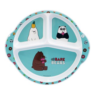 Food dispenser MELAMINE COMPARTMENT PLATE SUPERWARE WE BARE BEARS 11" Tableware Kitchen equipment อุปกรณ์ใส่อาหาร ถาดหลุ