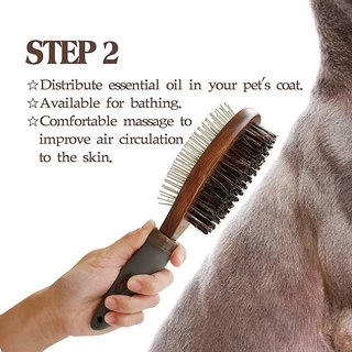 Benepaw แปรงหวีขนสัตว์เลี้ยง แบบสองด้าน เป็นมิตรกับสิ่งแวดล้อม สําหรับทําความสะอาดขนสัตว์เลี้ยง สุนัข แมว