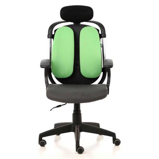 Office chair OFFICE CHAIR DUAL-03GFF FABRIC GREEN Office furniture Home &amp; Furniture เก้าอี้สำนักงาน เก้าอี้เพื่อสุขภาพ E