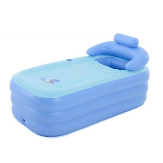 Intime อ่างสปา อ่างเป่าลม อ่างอาบน้ำ ผู้ใหญ่ Spa Bathtub Inflatable - สีฟ้า