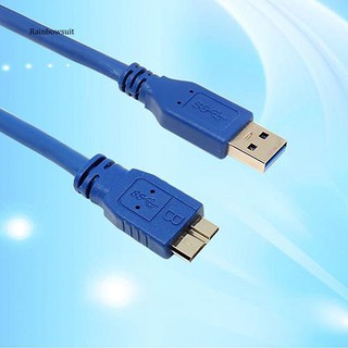 【RB】สายเคเบิล Usb 3.0 Type A ตัวผู้ เป็น Micro B ตัวผู้ 0.5 ม. 1 ม. 1.8 ม. สีฟ้า