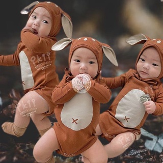 Little reindeer costume (บอดี้สูท+หมวก)