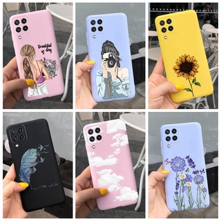 เคสโทรศัพท์ซิลิโคน TPU แบบนิ่ม ลายดอกเดซี่ สําหรับ Samsung Galaxy M22 SM-M225F 2022 M22 M 22 4G