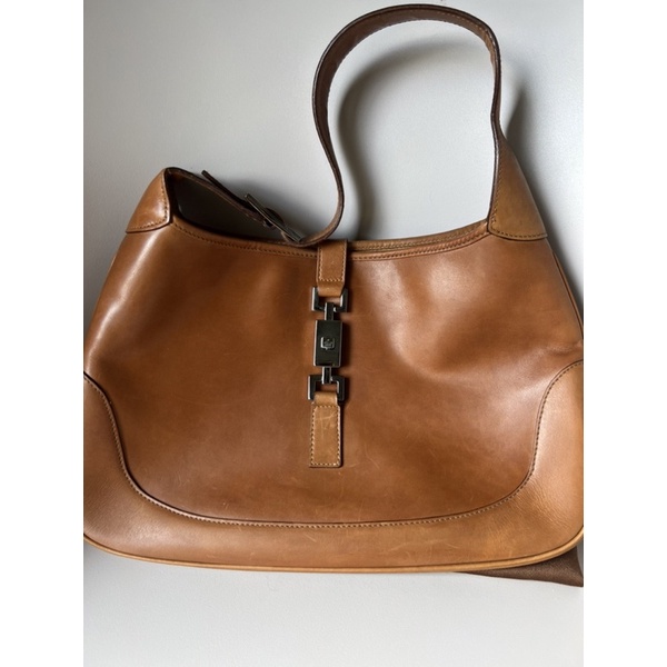 VINTAGE GUCCI JACKIE LEATHER HANDBAG