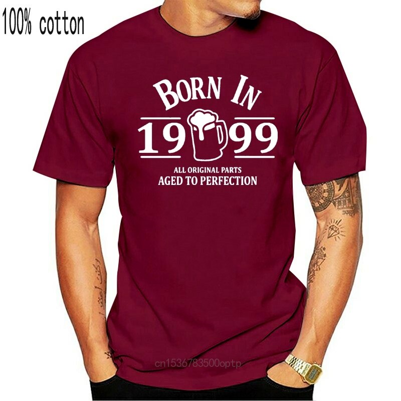 [COD]ขายดี เสื้อยืดคอกลม พิมพ์ลาย Born In 1999 18Th Year Birthday Age JBgfgk53NEhnck46 แฟชั่นฤดูร้อน