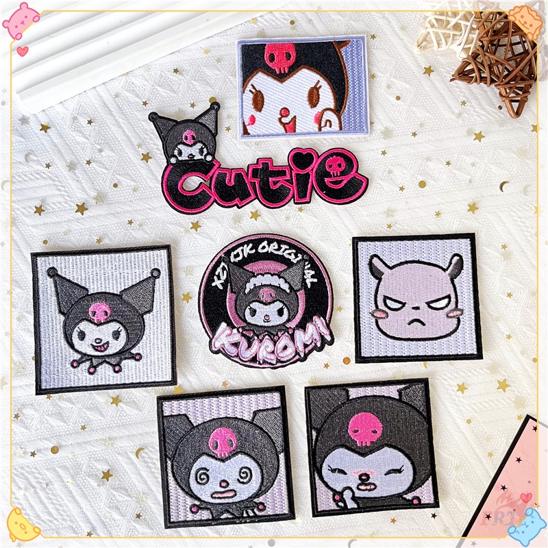 แผ่นสติกเกอร์ Kuromi's Specials มีกาวในตัว แผ่นแพทช์รีดติดเสื้อ ลายการ์ตูน DIY สําหรับตกแต่งเสื้อผ้า กระเป๋า 1 ชิ้น