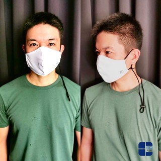 MASK ผ้า รุ่น C59 -  ผ้าสะท้อนน้ำมีสายคล้องคอ