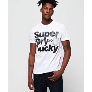 เสื้อผ้าผชSUPERDRY LUCKY 8S AOP CNY T-shirt - เสื้อยืด แนววินเทจสำหรับผู้ชาย COTTONS-5XL