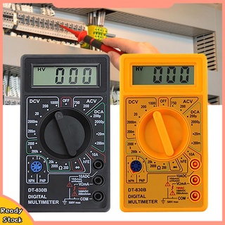 Hua-dt830b มัลติมิเตอร์ดิจิทัล แบบพกพา พร้อมหน้าจอ LCD แอมป์ โวลต์โอห์ม ทดสอบมิเตอร์