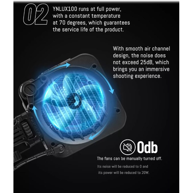จัดส่งด่วน 4 ชั่วโมง Yongnuo YNLUX100 Kit ไฟสตูดิโอรุ่นใหม่ล่าสุด LED COB 100W 3200K-5600K แถมฟรี Reflector ราคา ถูกที่สุด ดีลบีเคเค แกลเลอรีภาพที่ 8