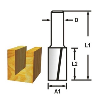 MAKITA ดอกเร้าเตอร์กัดตรง D-49208 ขนาด 1/2" ยาว 2-7/8"(2 คม) ก้าน 1/2