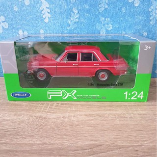 โมเดลรถเหล็ก WELLY Mercedes-Benz 220-FX MODEL 1:24 เปิดฝากระโปรงหน้าและประตูหน้าได้ โมเดลสะสม