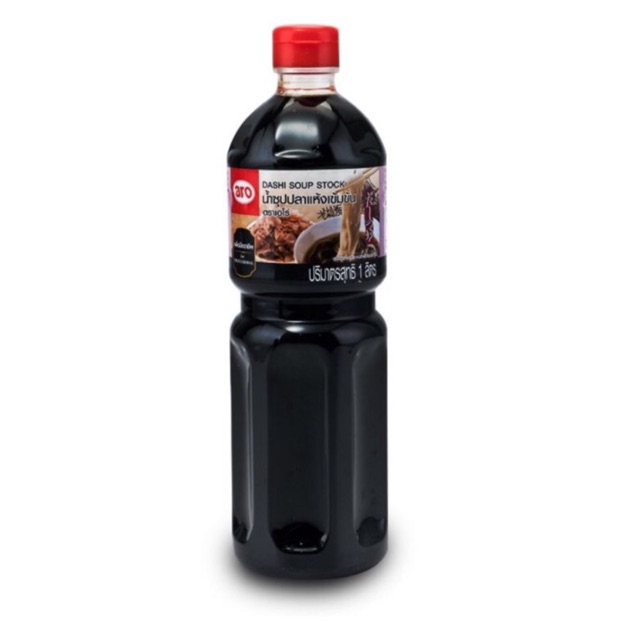 น้ำซุปปลาแห้ง เข้มข้น ตราเอโร่ ขนาด 1ลิตรต่อขวด++ARO DASHI SOUP STOCK Japanese 1Lit/bottle ทำชาบูน้ำดำ รสชาติแสนอร่อย