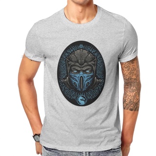 เสื้อยืดผ้าฝ้ายพิมพ์ลายขายดี เสื้อยืด ผ้าฝ้าย พิมพ์ลายกราฟฟิค Mortal Kombat Video Game สีฟ้า แฟชั่นฤดูร้อน สไตล์ฮาราจูกุ