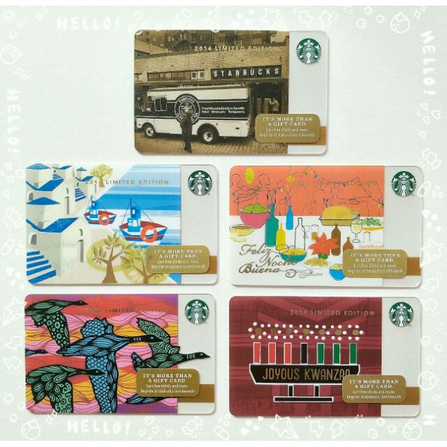 US อเมริกา Starbucks Card 2014 Limited Edition การ์ดสตาร์บัคส์ บัตรสตาร์บัคส์ บัตรสะสม