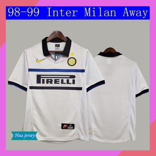 เสื้อกีฬาแขนสั้น ลายทีมชาติฟุตบอล Inter Milan เกรด AAA สไตล์เรโทร สําหรับผู้ชาย 98-99