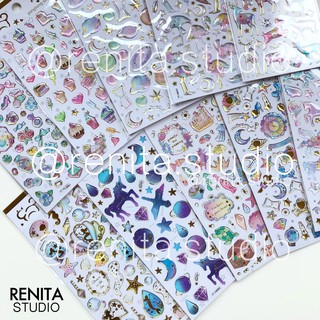 สติ๊กเกอร์ เนื้อนูน ใส DIY รหัส Y01-Y20