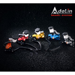 ปั้มบน Adelin RCS กระทุ้งบน ลูกสูบเบอร์ 17 mm ทรงอิตาลี สีดำ/สีเทา ชุด