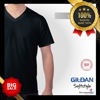 thescreenology เสื้อยืด GILDAN 63V00 ซอฟสไตล์ คอวี Premium Cotton คอตตอล 100% Cotton 100% เสื้อยืดคุณภาพ