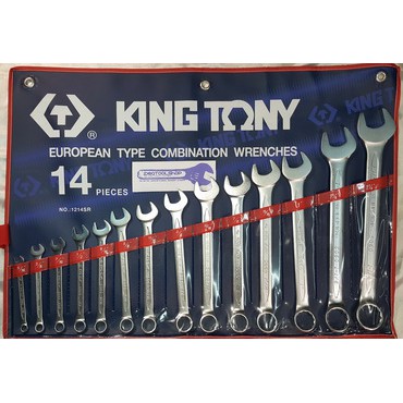 ชุดประแจแหวนข้าง หุน นิ้ว KINGTONY 5/16''-1 1/4''14 ชิ้น Pcs. / ชุด Set รุ่น 1214 SR [ 1214SR ]