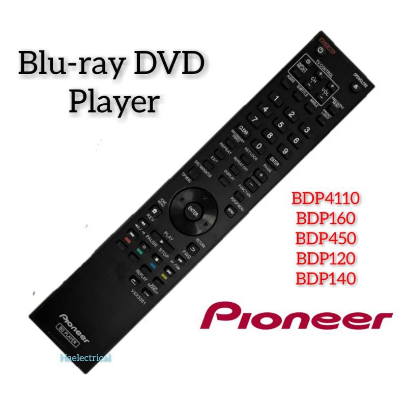 Pioneer BLU-RAY เครื่องเล่น DVD รีโมทคอนโทรล BDP4110 BDP160 BDP450 BDP120 BDP140