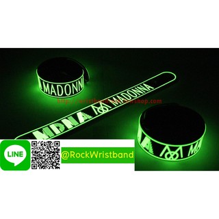 Madonna ขายริสแบนด์เรืองแสง มาดอนน่า MDA177GA Wristband สายรัดข้อมือวงร็อค