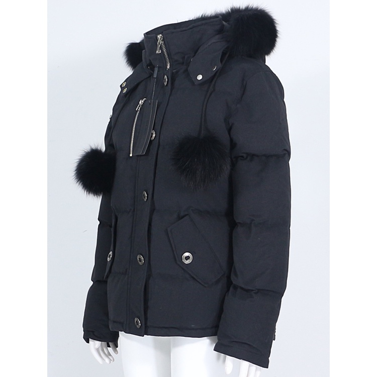 มั่นใจได้ว่าจะซื้อ2022 Winter Jacket Women Bomber 90% White Duck Down Waterproof Coat Real Natural Fox Fur Collar Hooded #4