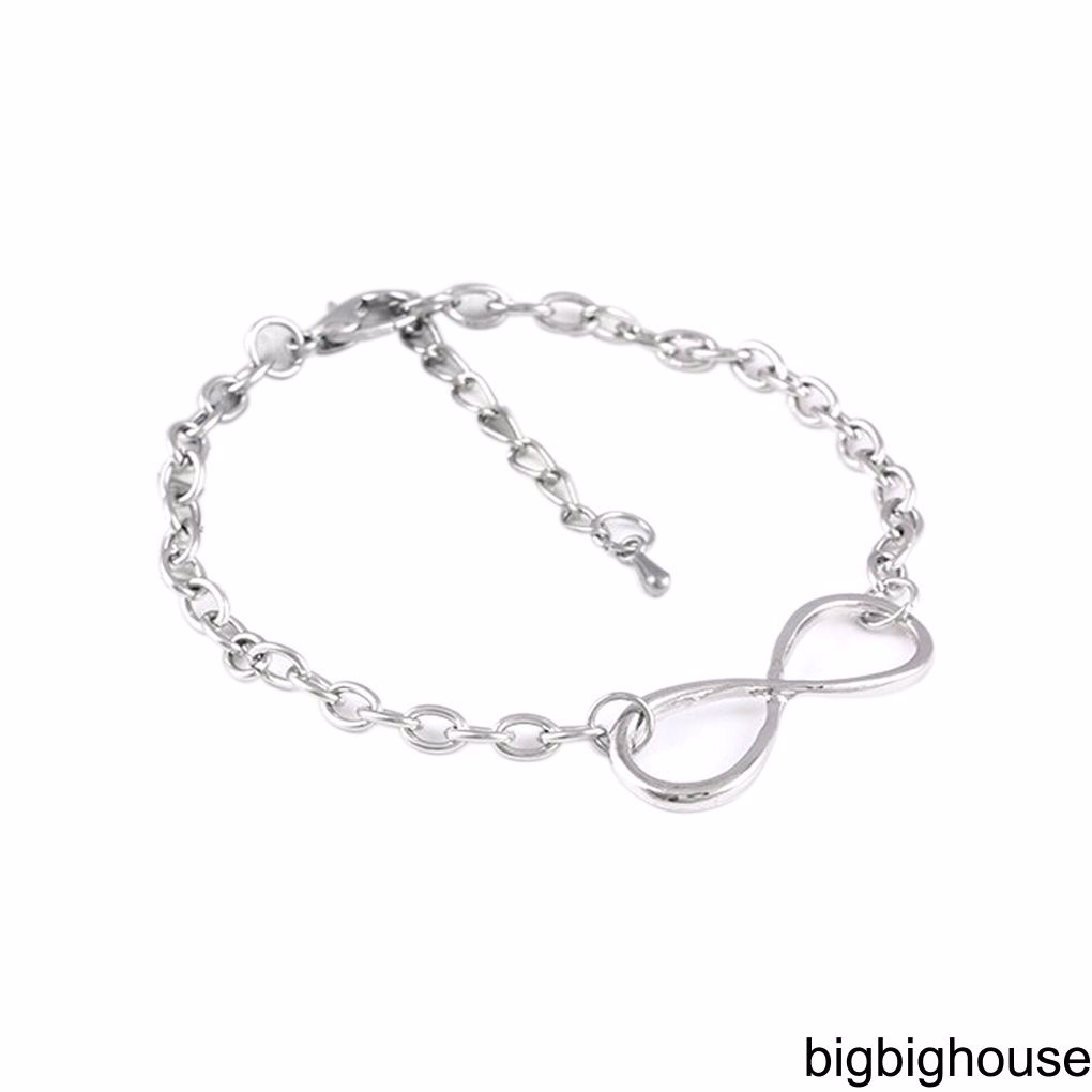 Eight Shape Infinite Symbol Women Lucky Hand Chain Friendship Infinite Bracelet Bangle