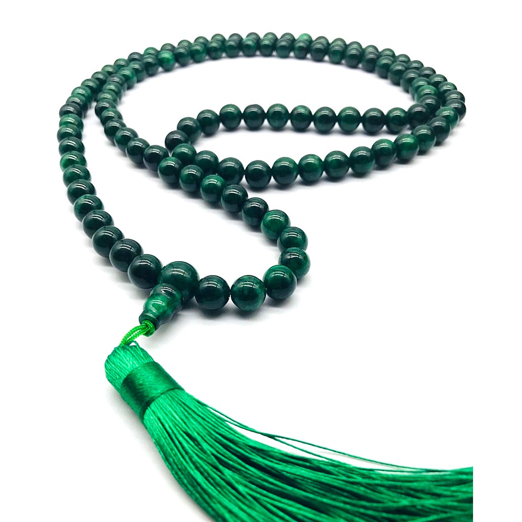 ลูกประคำ หิน สวดมนต์ ประคำสวดมนต์ 108 เม็ด หินหยก จักรพรรดิ์ ขนาดเม็ด 10 มิล สร้อยประคำสวดมนต์ สำหรั