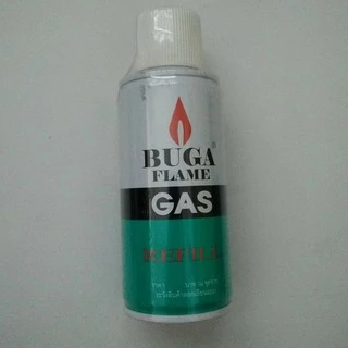 BUGA FLAME GAS แก๊สเติมไฟแช็คกระป๋อง ขนาด 290มล หรือ 200 กรัม กระป๋อง