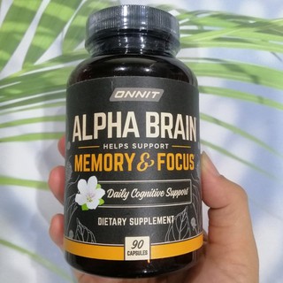 อาหารเสริมสำหรับสมองและความจำ Alpha Brain Memory &amp; Focus 90 Capsules (ONNIT®)