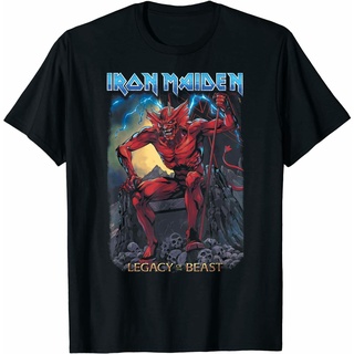 เสื้อยืดลําลอง แขนสั้น พิมพ์ลาย Iron Maiden Legacy Of The Beast Devil Gentleman สําหรับผู้ชาย