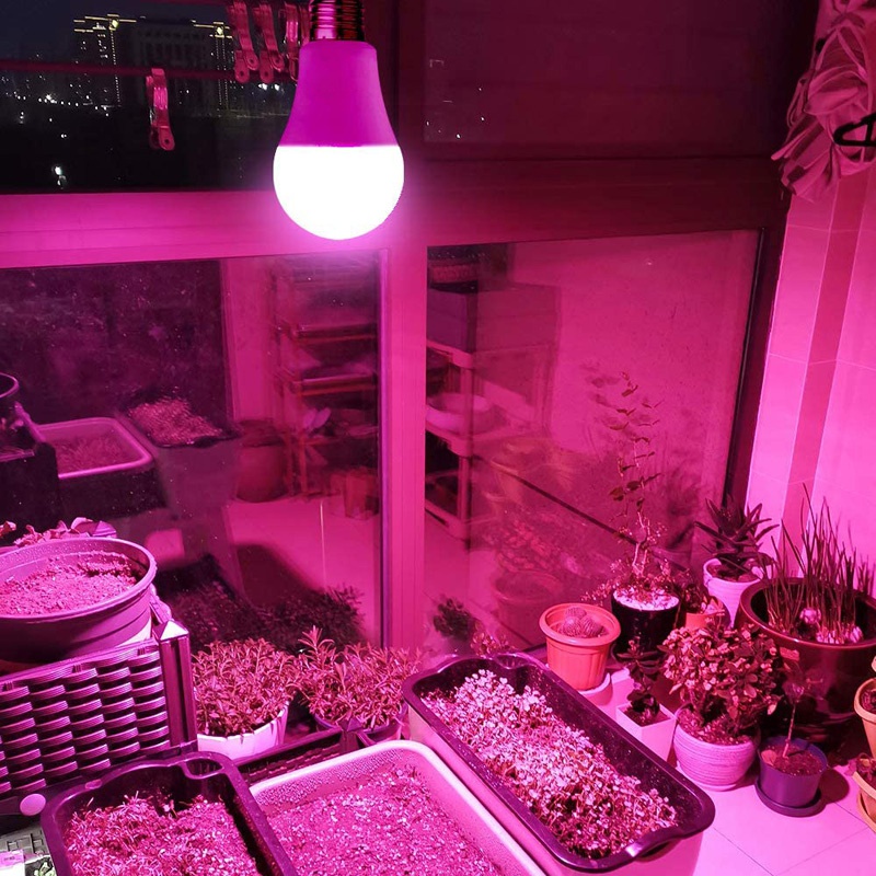 【FURTHERLUX】หลอดไฟ LED สเปกตรัมเต็ม 9W E27 สำหรับปลูกพืชเหมาะสำหรับโรงเรือน ผัก พืชสีเขียวในร่ม พืชอวบน้ำ ไฮโดรโปนิกส์ ฯลฯ