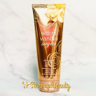 Bath &amp; Body Works " Warm Vanilla Sugar"  Body Cream 226 ml.(L) ครีมบำรุงผิว ช่วยให้ผิวเนียนนุ่ม ชุ่มชื่นหอมติดตัวตลอดวัน