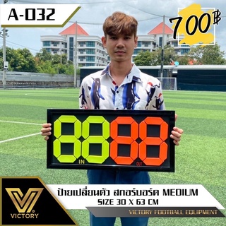 ป้ายเปลี่ยนตัว  ป้ายสกอร์บอร์ด ปรับตัวเลขได้ ขนาด 30*63 ซม.