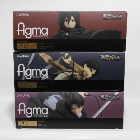 Figma ฟิกม่า Model Figure ฟิกเกอร์ โมเดล Attack on Titan ผ่าพิภพไททัน Levi รีไวล์ Eren เอเลน Mikasa มิคาสะ ของเล่น 🇨🇳